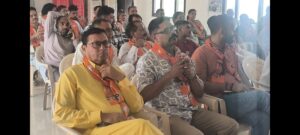 बैठक के दौरान भाजपा कार्यकर्ता